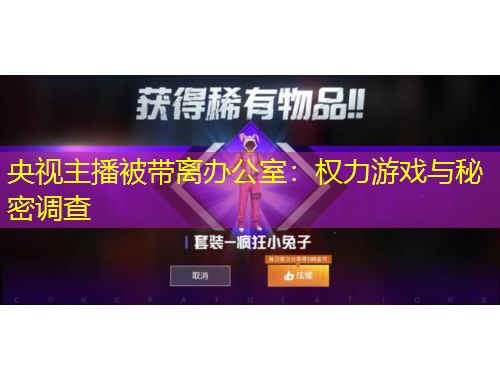 央视主播被带离办公室：权力游戏与秘密调查