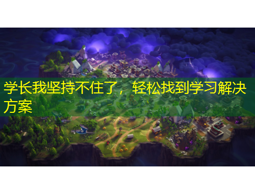 学长我坚持不住了，轻松找到学习解决方案